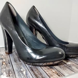 BCBG Leather studded heels